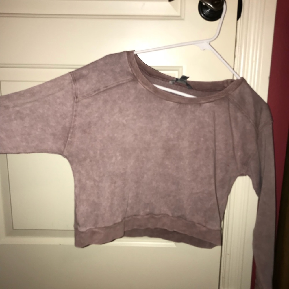 Purple cropped sweater